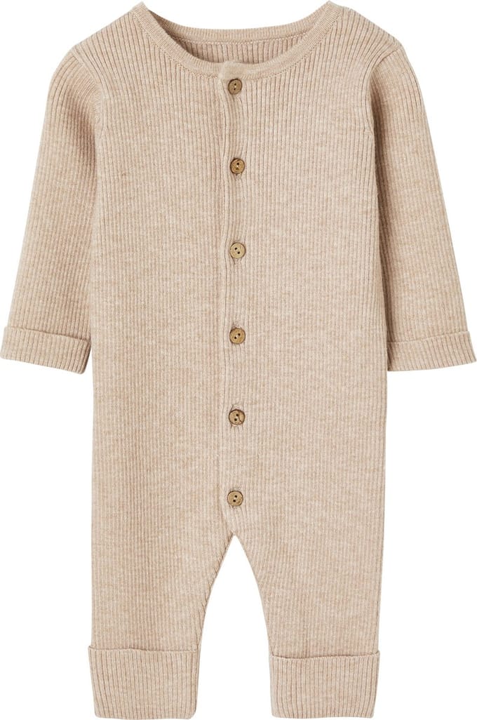 Vertbaudet Geribde babypyjama met lange mouwen
