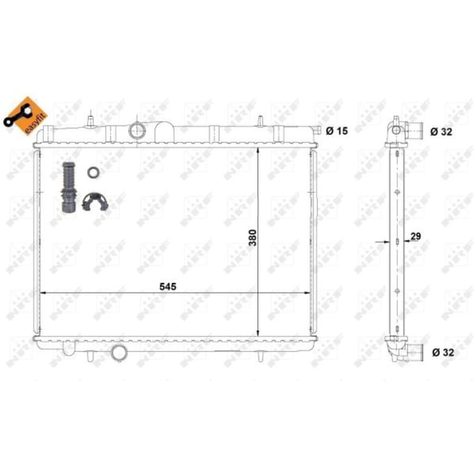 Radiator, motorkoeling NRF 58301