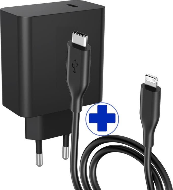 Oplader geschikt voor iPhone / iPad / iPod - 45w usb C adapter - Lightning naar usb C kabel 1 meter