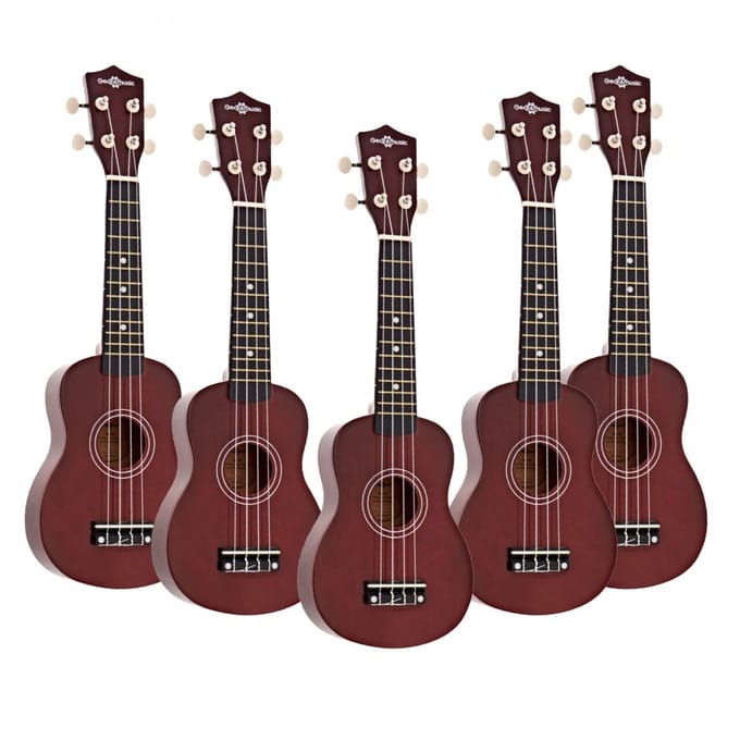Ukulele van Gear4music, Pakket van 5