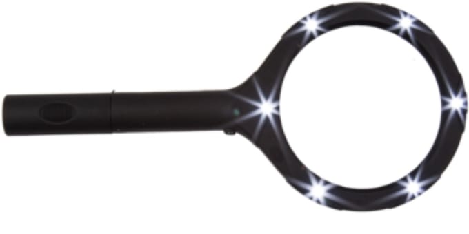 Vergrootglas met licht - Met 6 led lampjes - 24 cm - Loep met verlichting