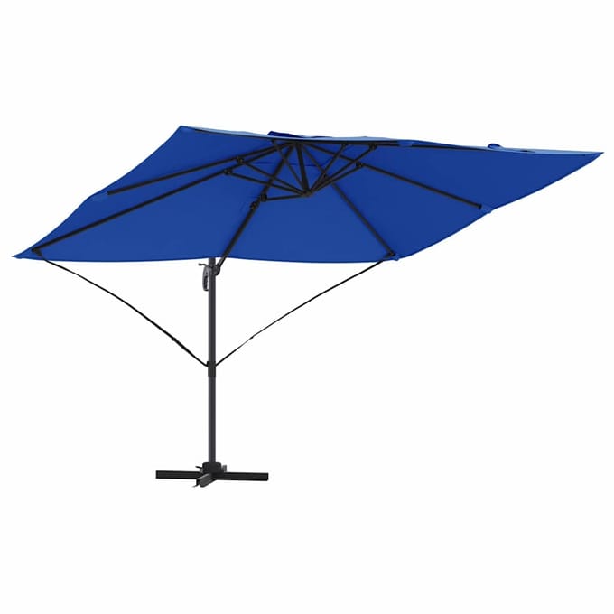 vidaXL - Parasol - 351 - x - 250 - x - 260 - cm - Polyester - en - Aluminium - Azuurblauw