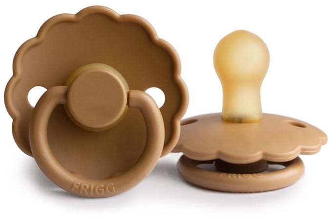Frigg fopspeen latex - Daisy - cappuccino / 0-6 maanden