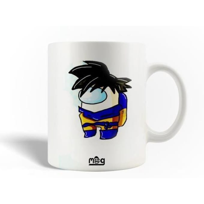 Keramische Mok - Among Us - Dragon Ball Z - 30cl - Vaatwasmachinebestendig - Wit