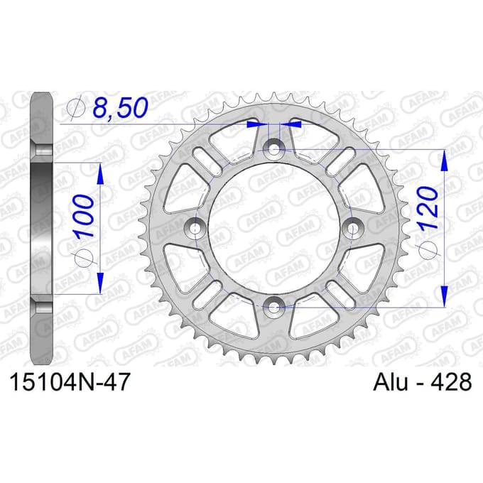 Tandwiel Afam 428 47 dents