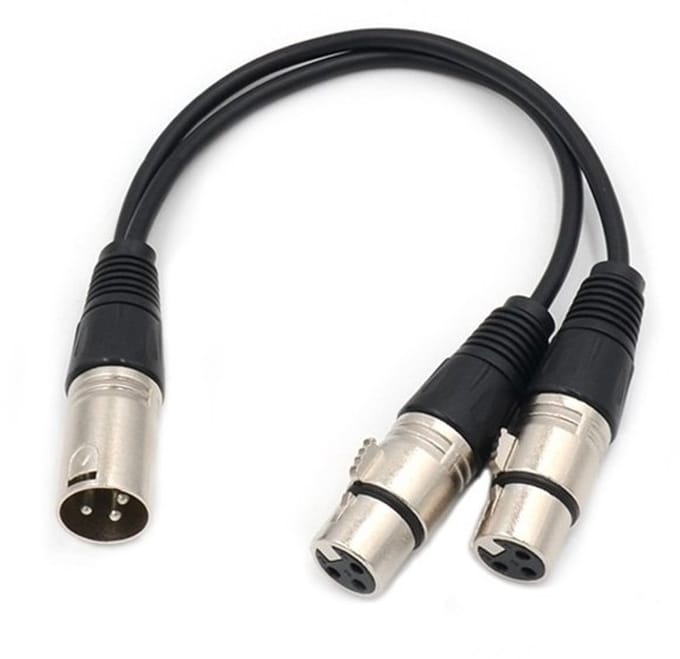 1x XLR (m) - 2x XLR (v) audio splitter | 0,20 meter
