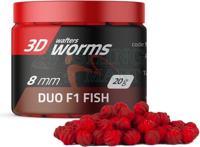 MatchPro 3D Worms Duo Wafters 8mm 20gr - Smaak : Pineapple