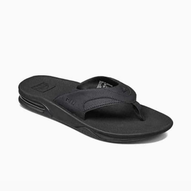 Reef Fanningall Black Heren Slippers - Zwart - Maat 47