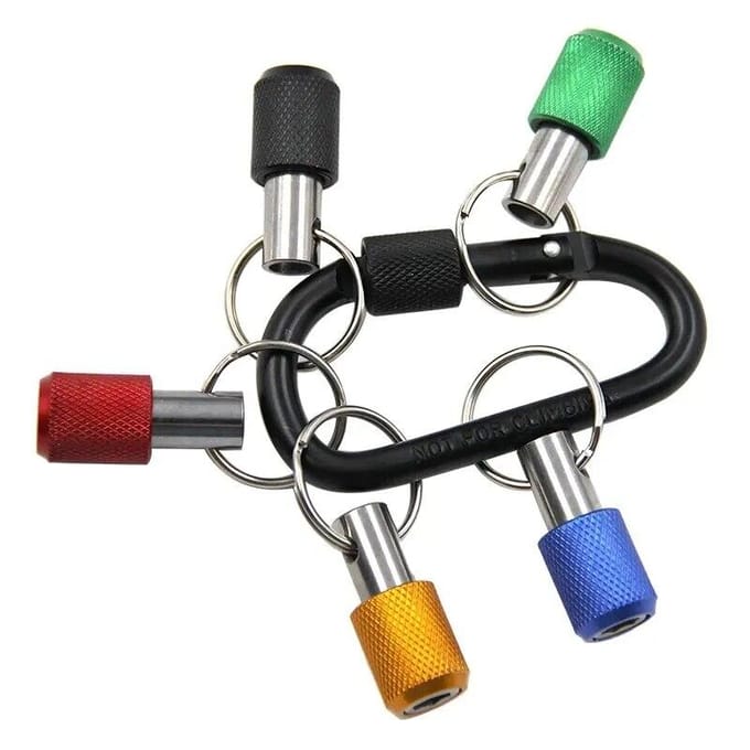 Porte-clés de couleur, tige d'extension à changement rapide, poignée hexagonale 1/4, tête de tournevis, manchon à dégagement rapide, ensemble d'outils de tige de Conversion, 5 pièces