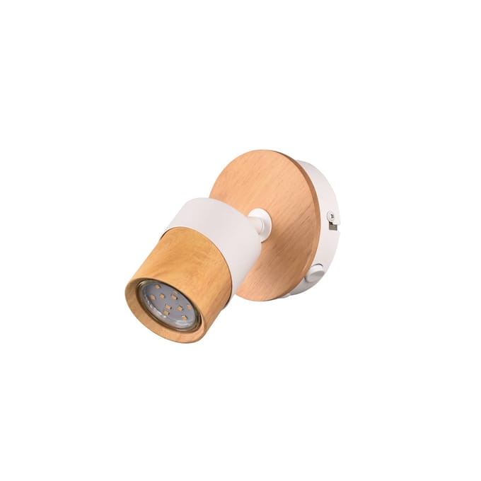TRIO ARUNI - Spot - Houtkleurig met wit - excl. 1x GU10 4,5W