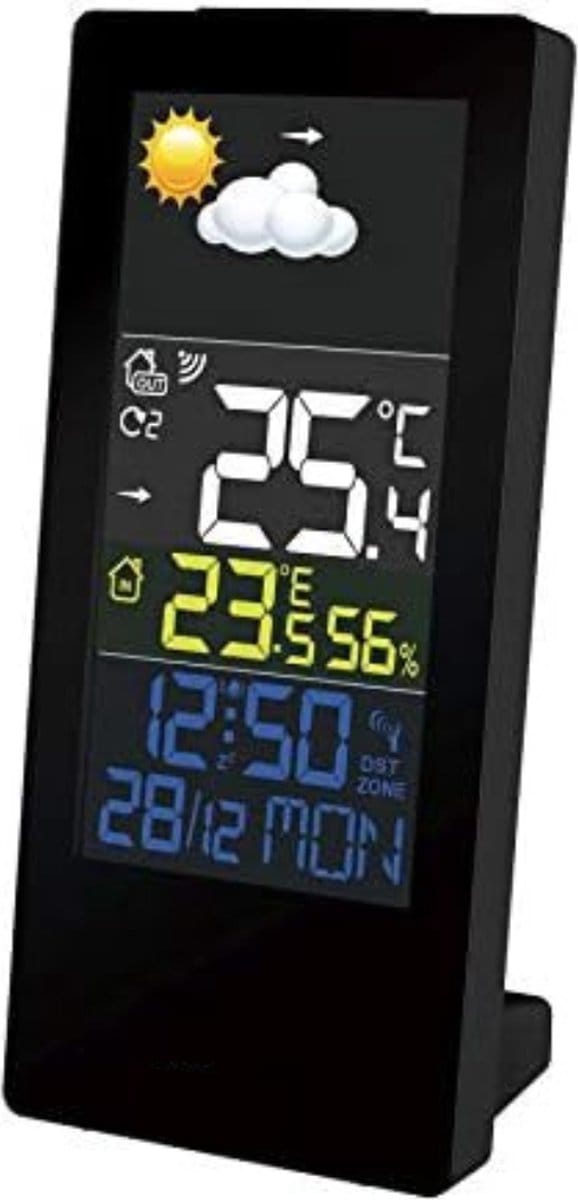 Weerstation Met Buitensensor - Weerstation Draadloos Binnen Buiten