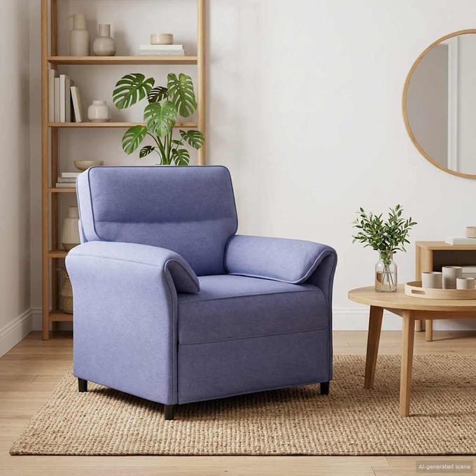 vidaXL - Bank - 100% - polyester - metalen - frame - MDF, - Multiplex