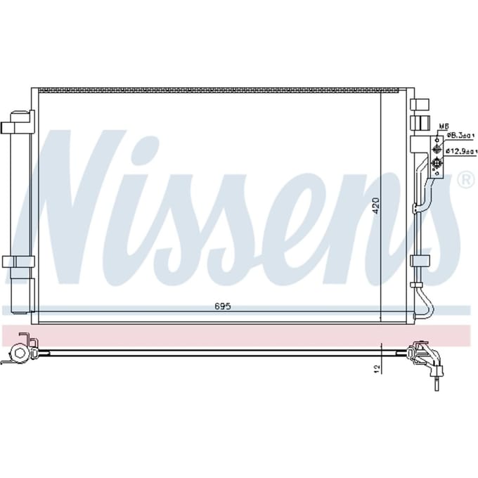 Condensator, airconditioning NISSENS 940595