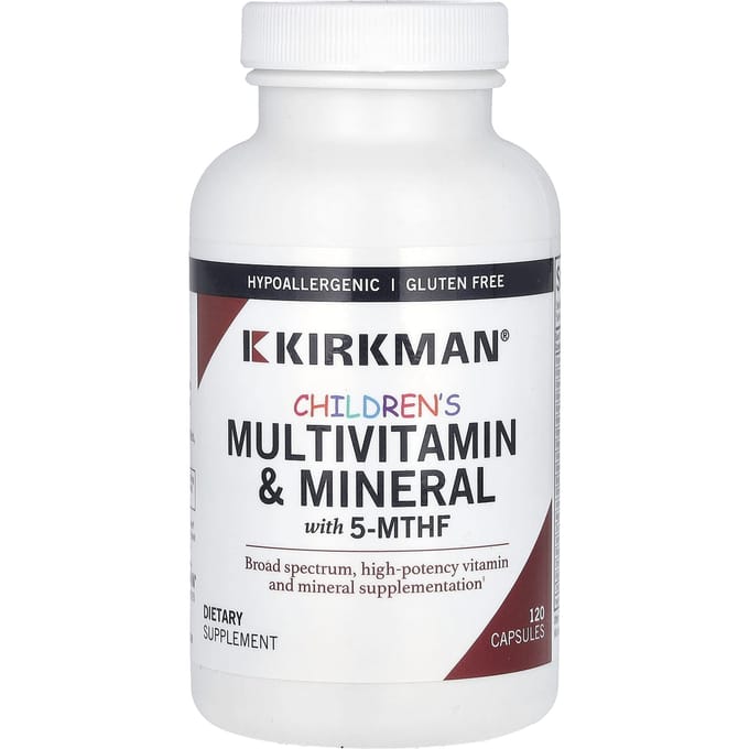 Kirkman Labs, Kinder Multivitaminen en Mineralen met 5-MTHF, 120 Capsules