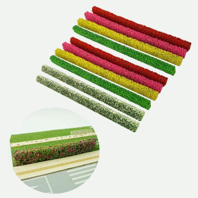 10x Statische Grasstrips 20cm voor Diorama, Modelbouw en Miniaturen - Lichtgekleurd