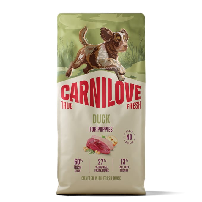 12 kg Carnilove True Fresh Puppies met eend droog hondenvoer