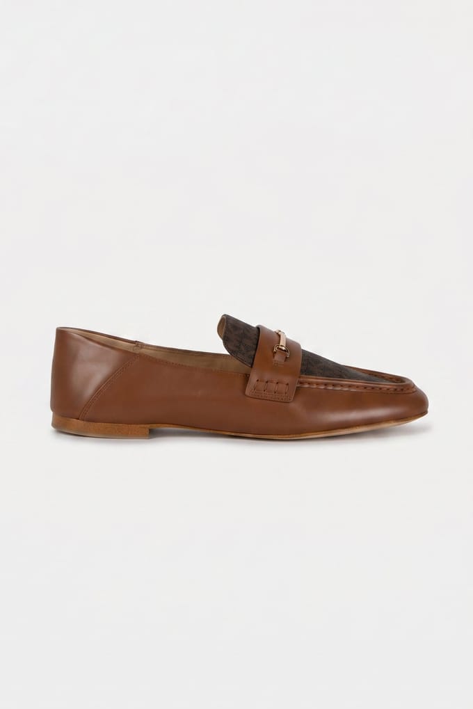 Michael Kors Lena Loafer Brown/luggage Maat: 40 | Instappers Outlet | Dames | Bruin