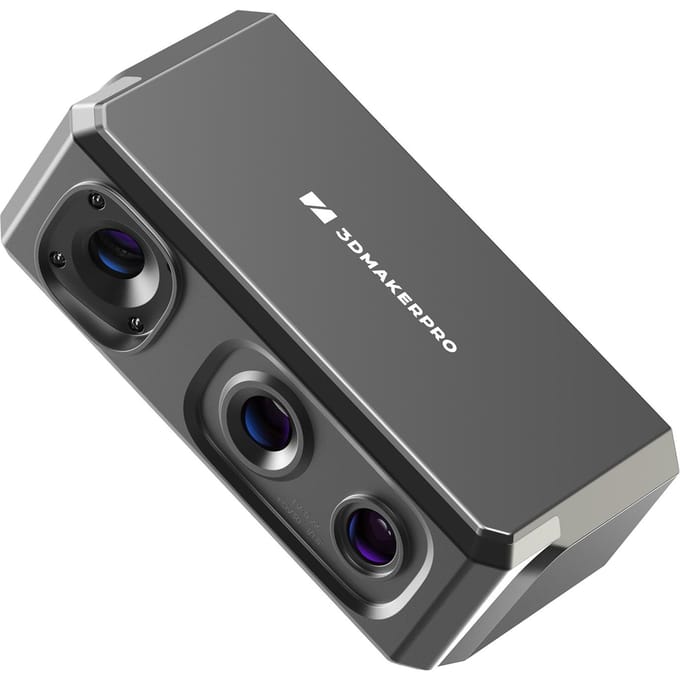 Scanner 3D 3DMakerpro Seal pour imprimante 3D avec une précision de 0,01 mm, caméra couleur 24 bits, vitesse de numérisation de 10 images par seconde, scan anti-tremblement black