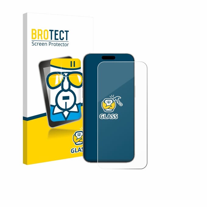 BROTECT - Glas Screenprotector voor Apple iPhone 16 Pro - Gehard Beschermglas 9H