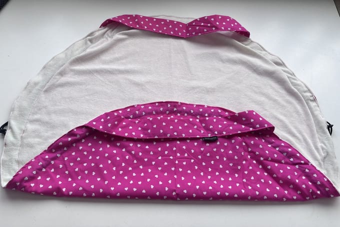 2-in-1 Zwemtas - Omkleedmat Roze met hartjes