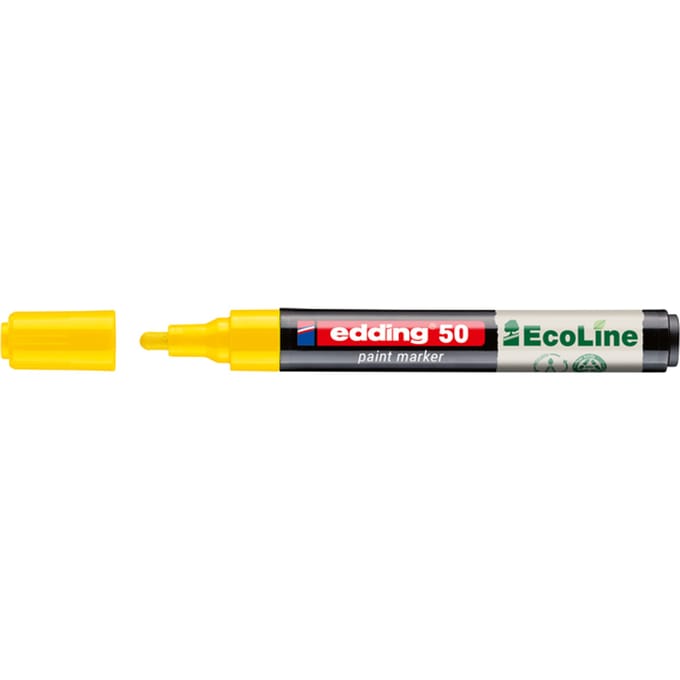 Paintmarker edding 50 EcoLine op waterbasis 2-3mm geel