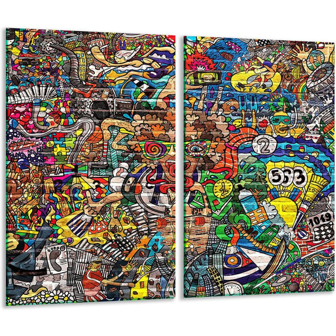 TMK ArtDeko - Snijplank - Glas - 2x 30x52 cm - Mozaïek