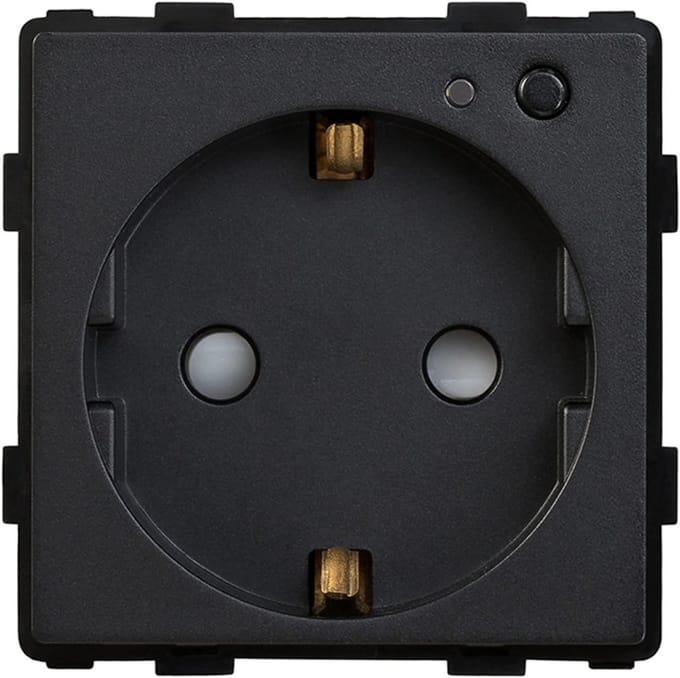 Slimme Zigbee Inbouw Stekker met Energiemeter - 16A EU Stopcontact