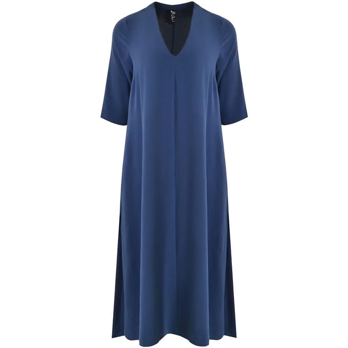 Lange Crêpe Jurk Dames Mat Fashion