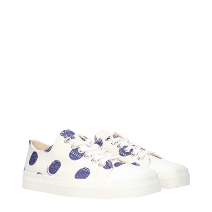 Moschino Witte Stoffen Lage Sneakers
