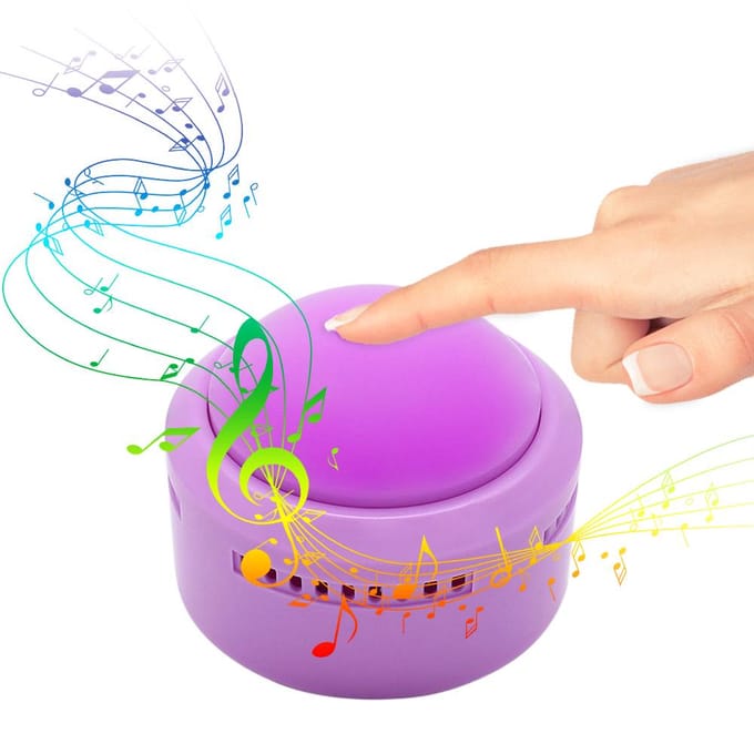 Geluidsknop Muziekgeluidszoemer met licht opneembare spreekknop voor relatiegeschenken groen
