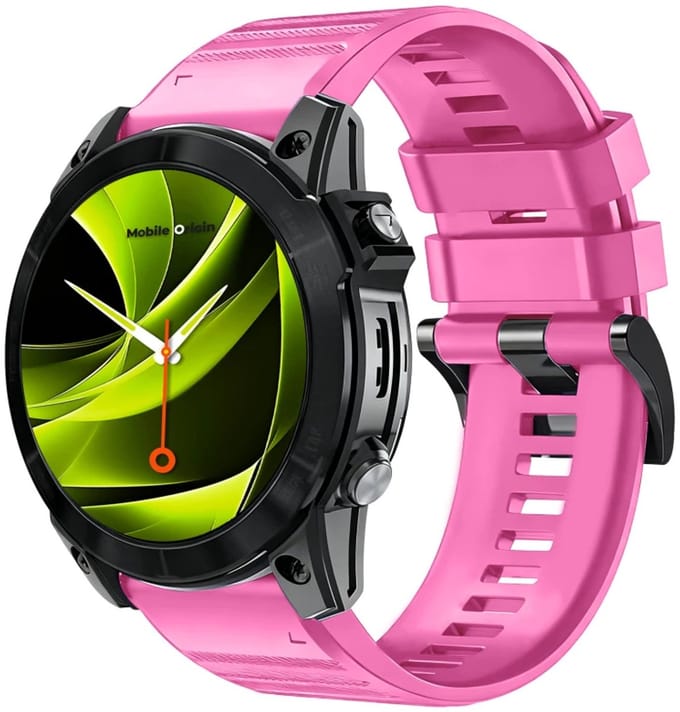 Mobile Origin Easy Strap Siliconen Horloge 22Mm Roze