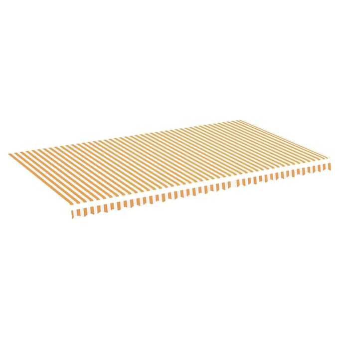vidaXL - Vervangingsdoek - voor - luifel - 600x350 - cm - polyester - geel - en - wit