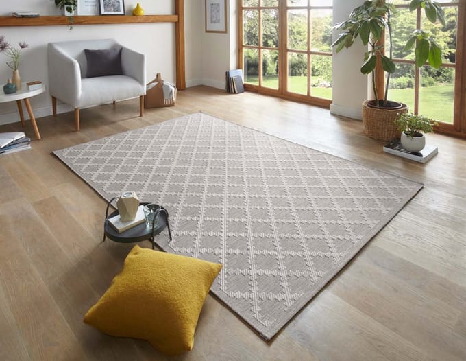 Scandinavisch vloerkleed Dawn - grijs 77x150