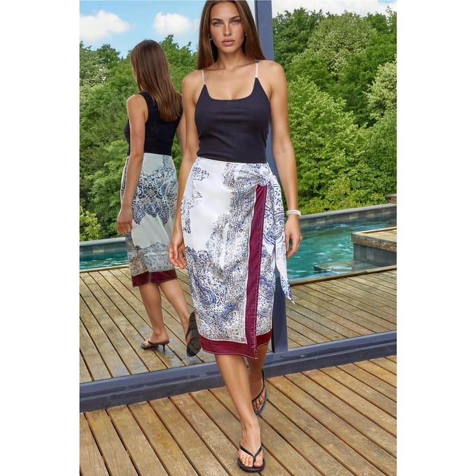 Satin Wrap Rok