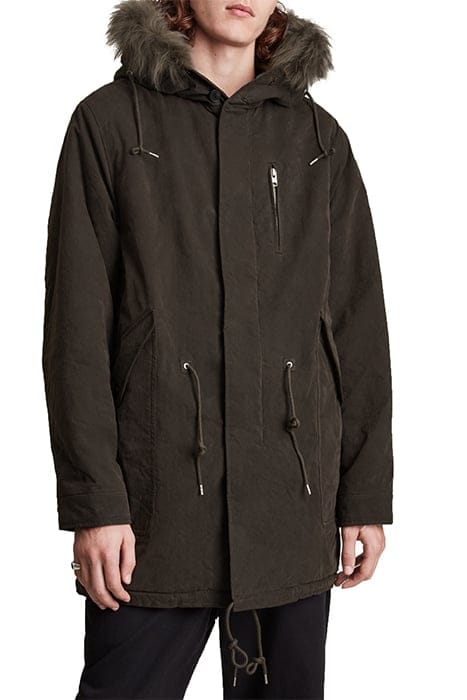 AllSaints Coln Parka Dull Khaki Größe: S | Parkas Outlet | Herren | Braun
