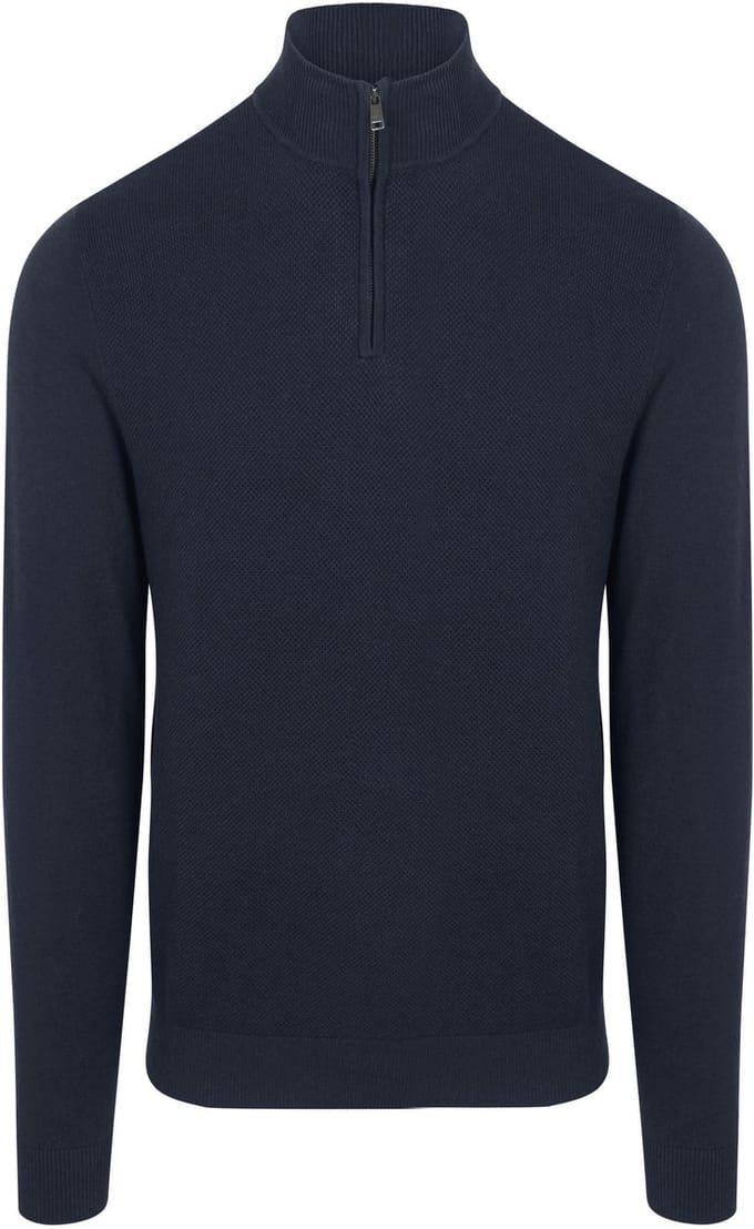 McGregor Half Zip Trui Merinowol Navy - Maat XXL - Heren - Pullovers
