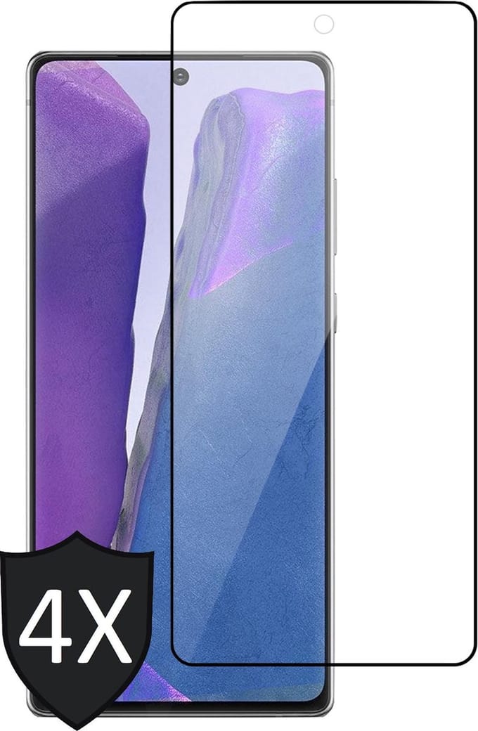Screenprotector geschikt voor Samsung Note 20 - Full Glas PET Folie Screen Protector - 4 Stuks