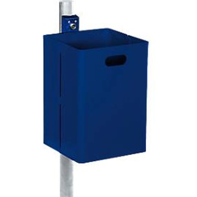 Afvalbak, blauw (RAL 5013)