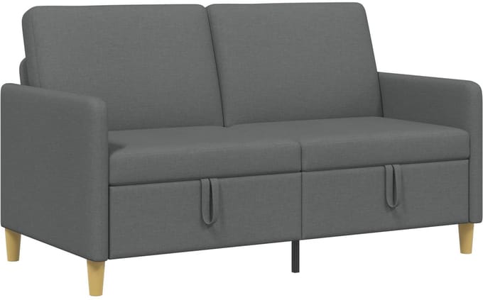vidaXL - Sofa - met - Opbergruimte - Donkergrijs - 152 - x - 78 - x - 87 - cm - Polyester