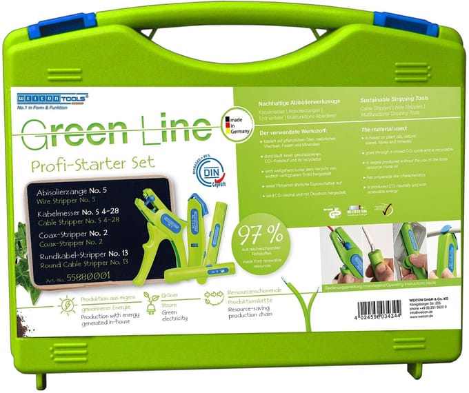 WEICON Profi-Starterset Green Line – 4 striptangen – groen – bio-based