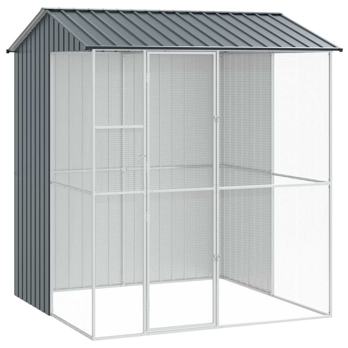 Cage à oiseaux d'extérieur Anthracite 215 x 210 x 247 cm Acier Galvanisé