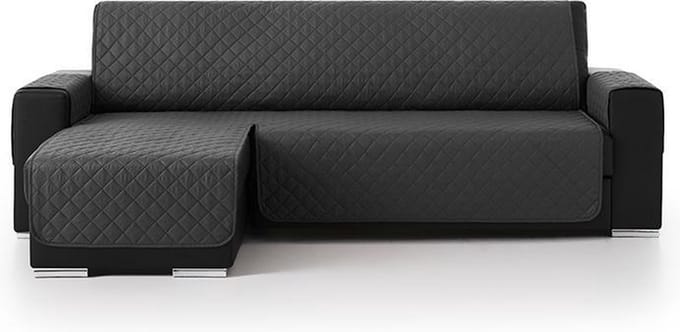 Duo quilt Chaise Longue links - Bankbeschermer - 280cm breed - Grijs - OekoTex keurmerk