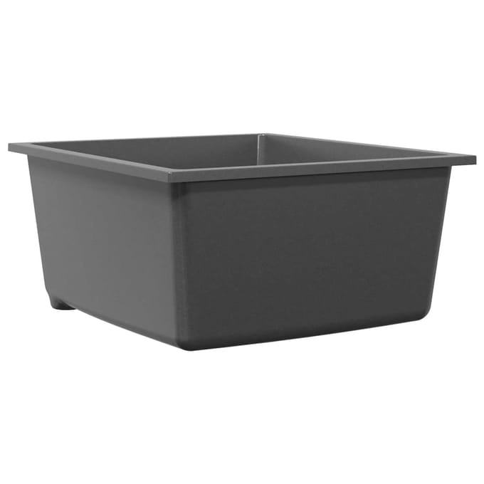 vidaXL - Keukenwasbak - Grijs - 38 - x - 44 - x - 20 - cm - Graniet