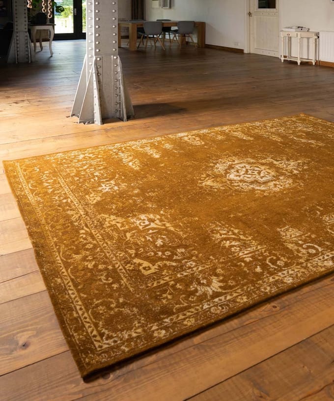 Vintage vloerkleed - Nomad okergeel 200x290
