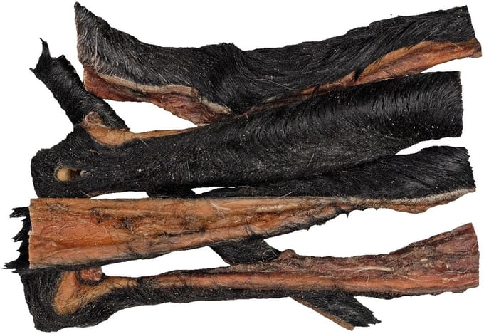 Braaaf Hondensnack Butchery Beef Head Skin with Hair - 150 gr