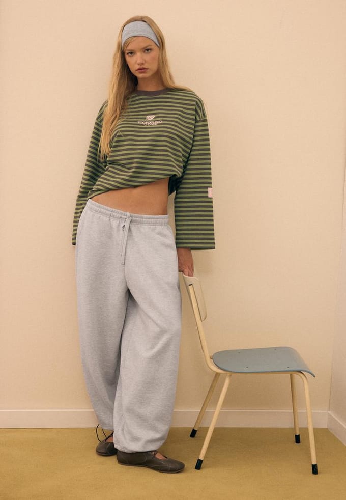 Stradivarius Sweater met strepen  Kaki L