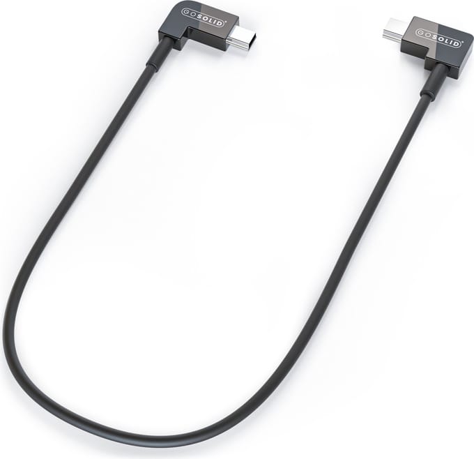 GO SOLID! ® Oplaadkabel geschikt voor smartphones Micro USB -> Micro USB - Zwart