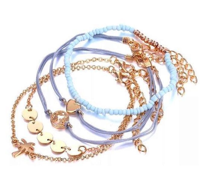 Jomide Set armbanden - 5 delig Summer - Goudkleurig