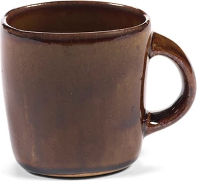 Serax Uncharted Out of Lines beker met oor 30cl ocher
