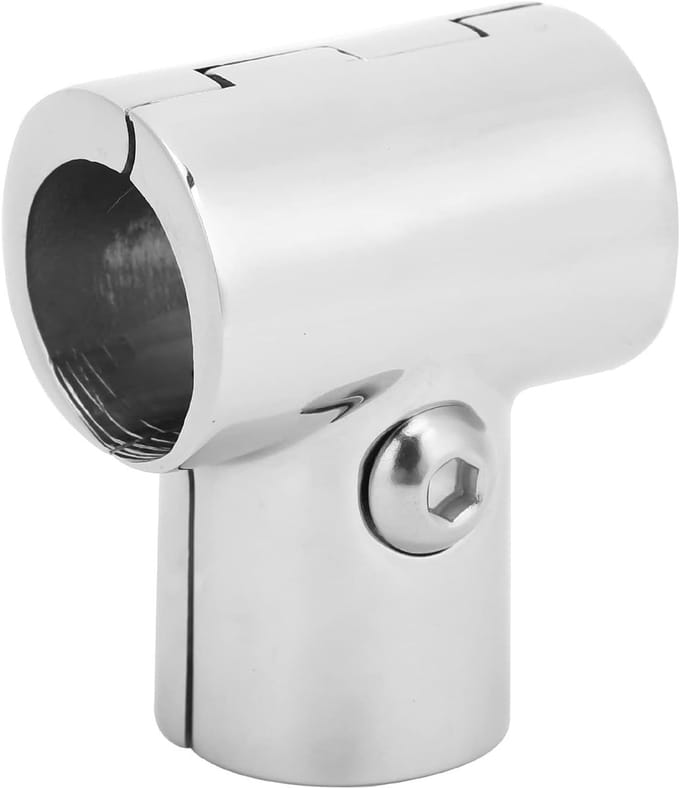 Tee Split Connector 3-Weg Buiskoppeling voor Handrail en Bootdekken - 25mm RVS Fitting voor Zware Toepassingen